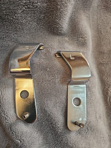 Chrome hard top brackets pair - chrome,